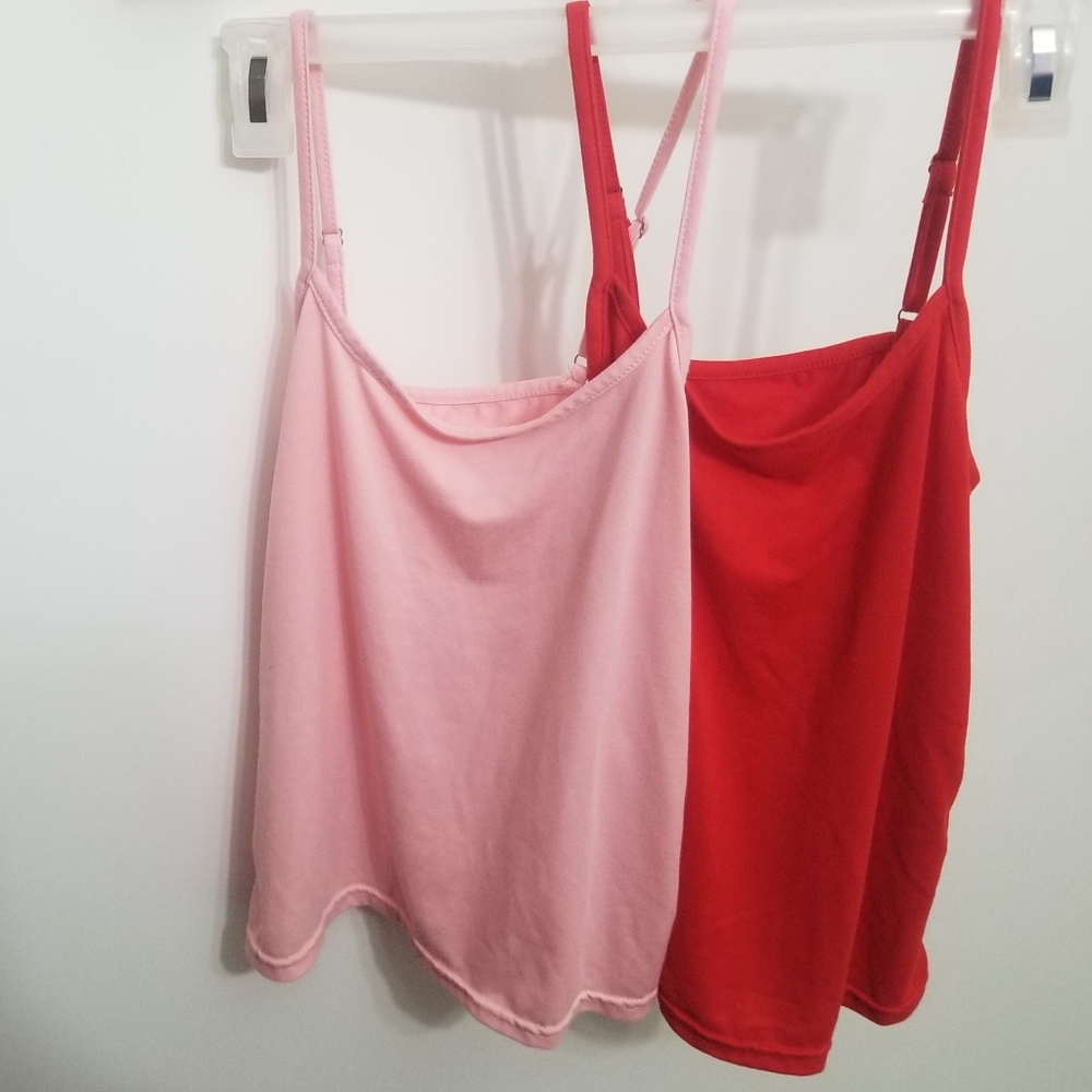 4 EUC spaghetti strap tops with adjustable strap lengths (size runs small) - Picture 4 of 6